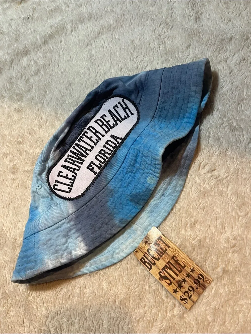 Clearwater Beach Florida Tie-Dye Bucket Hat - Blue